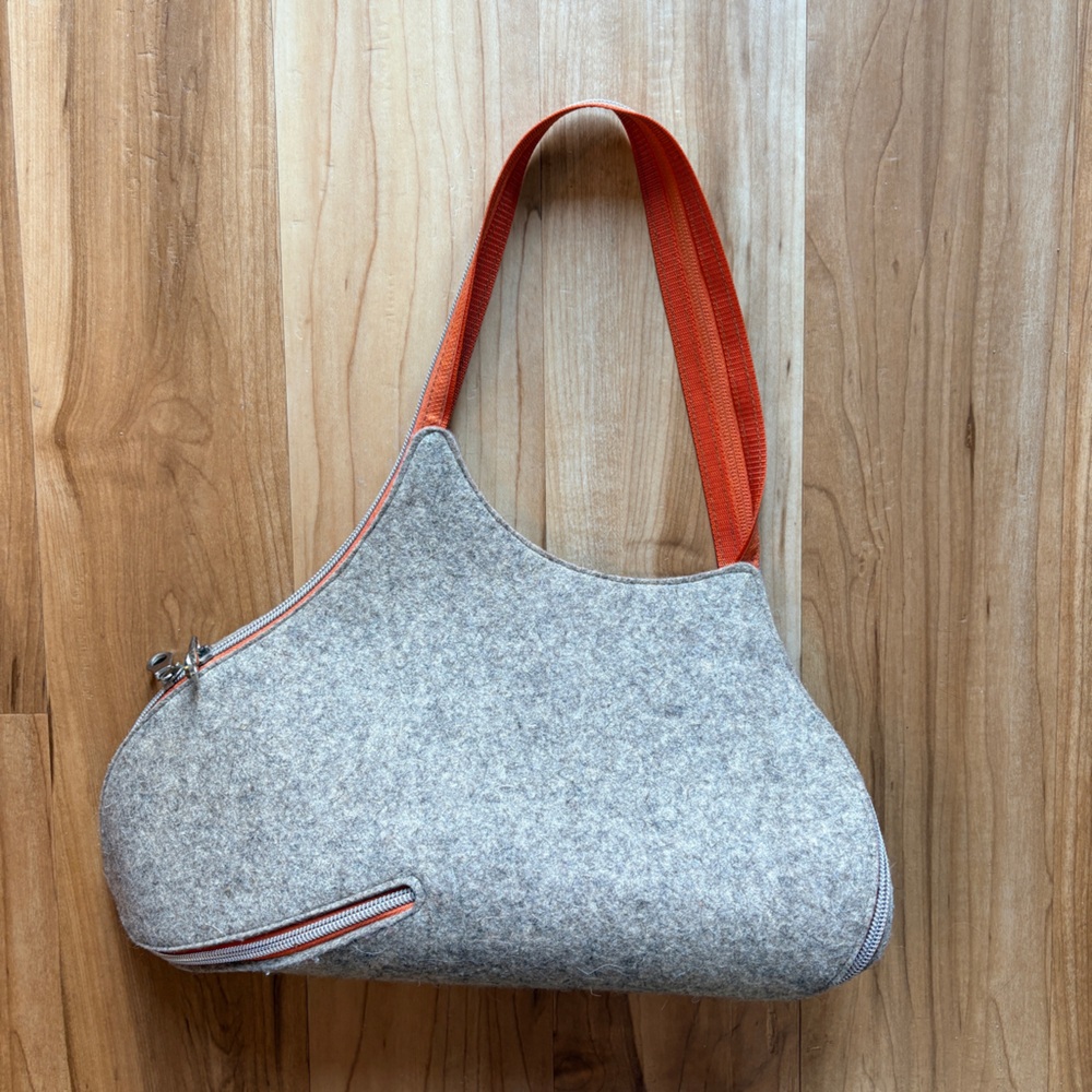 Gray Industrial Wool Felt Eco-Friendly Bag by designer Josh Jakus